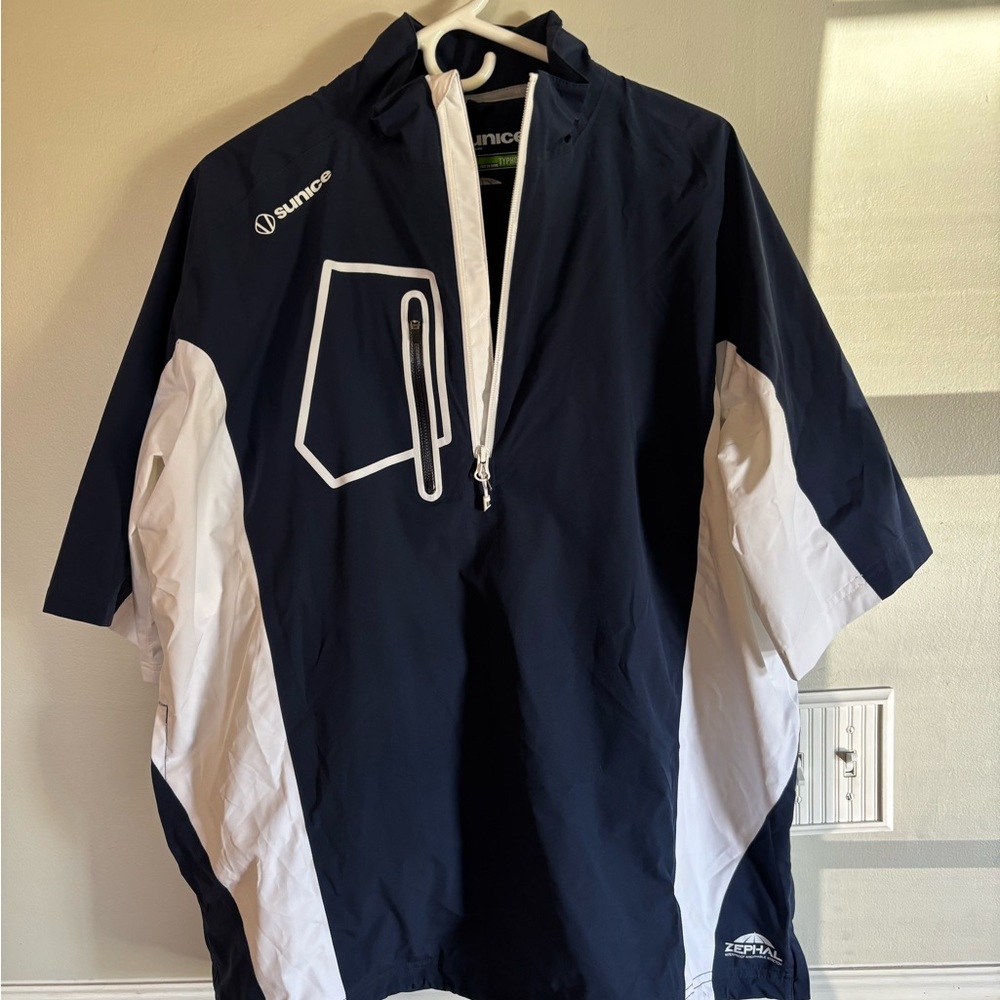 Navy and White Windbreaker Jacket and Goretex Pant